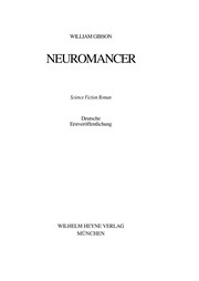 William F. Gibson: Neuromancer (German language, 1989, W. Heyne)